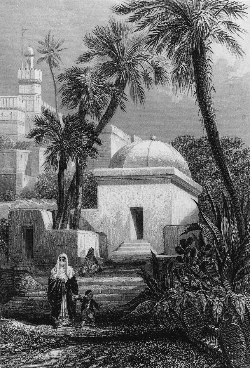 Grave af de mauriske indbyggere på en kirkegård i Algier i Bab-el-Oued af Unknown artist