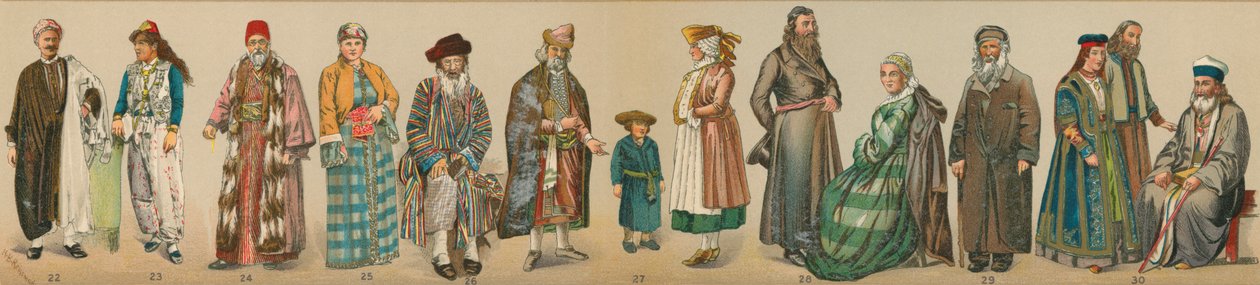 Jødiske folks traditionelle kostumer, fra 