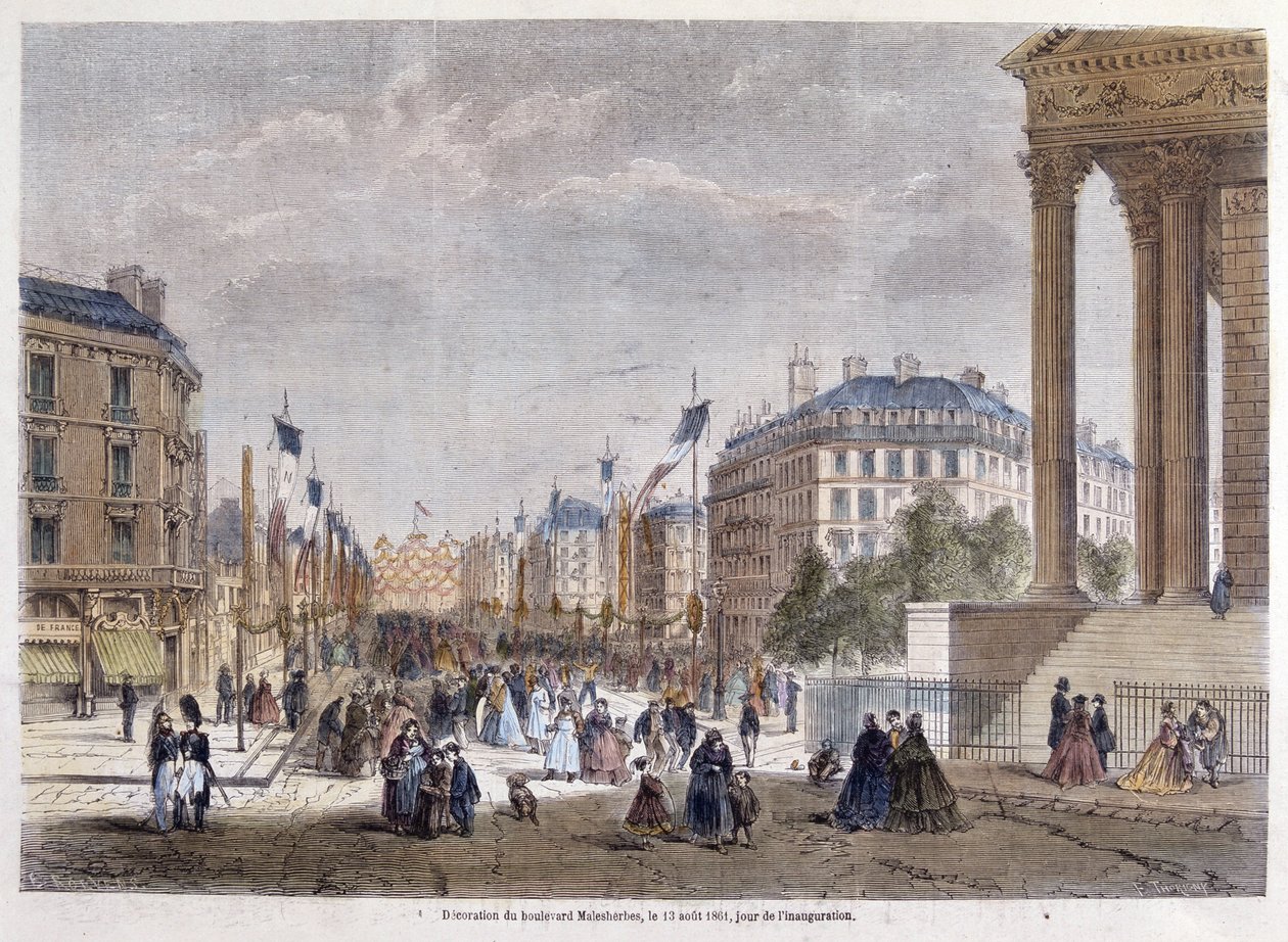Transformationer af Paris under det andet imperium, Haussmann Paris. Indvielse af Boulevard Malesherbes (Haussmann-værker) af Unknown artist