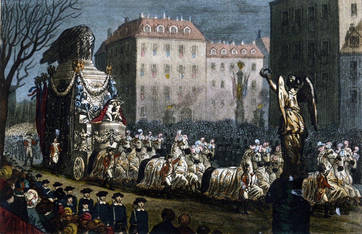 Transport af asken fra Napoleon I (1769-1821) til Courbevoie (Hauts-de-Seine), 15. december af Unknown artist