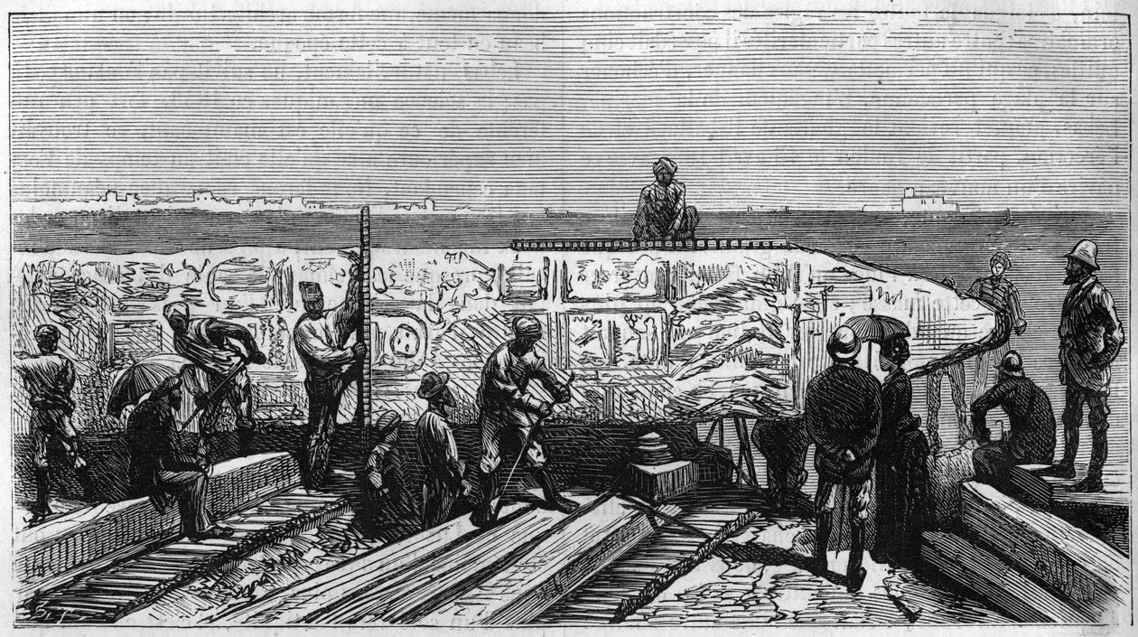 Transport af obelisken kendt som "Aiguille de Cleopatre"" fra Egypten til England af Unknown artist