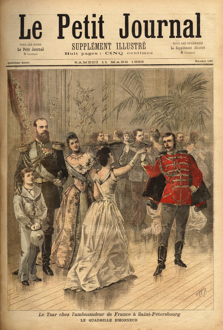 Zar Alexander III (1815-1894) danser quadrille d