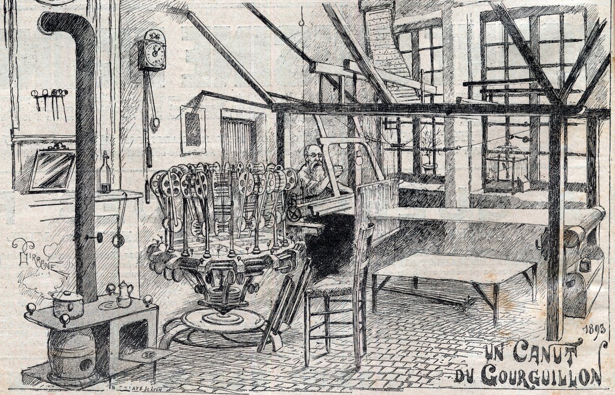 Un canut du Gourguillon (Lyon) en 1893 - indgravering i "Le Progres illustrious"" fra 1895 af Unknown artist