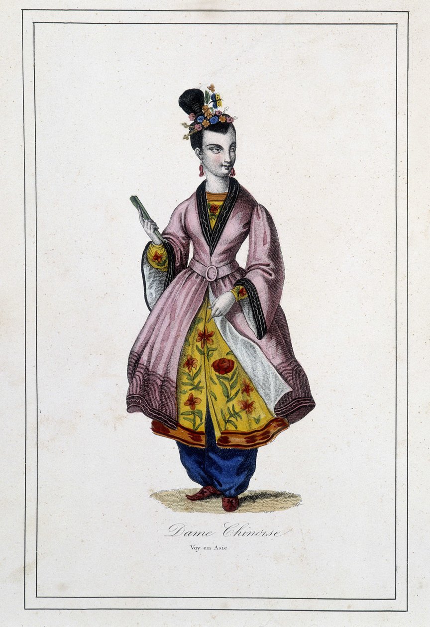 En kinesisk kvinde - i "Jordens folk"" af Fader Paul Jonhanneaud, Librairie des Bons livres af Unknown artist