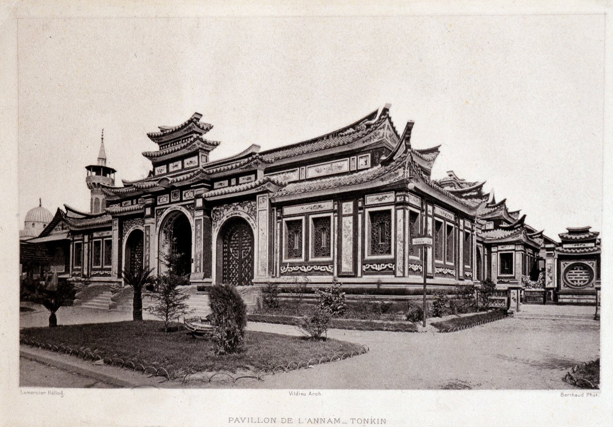 Verdensudstilling i Paris 1889 - Annam Pavillon, Tonkin. af Unknown artist