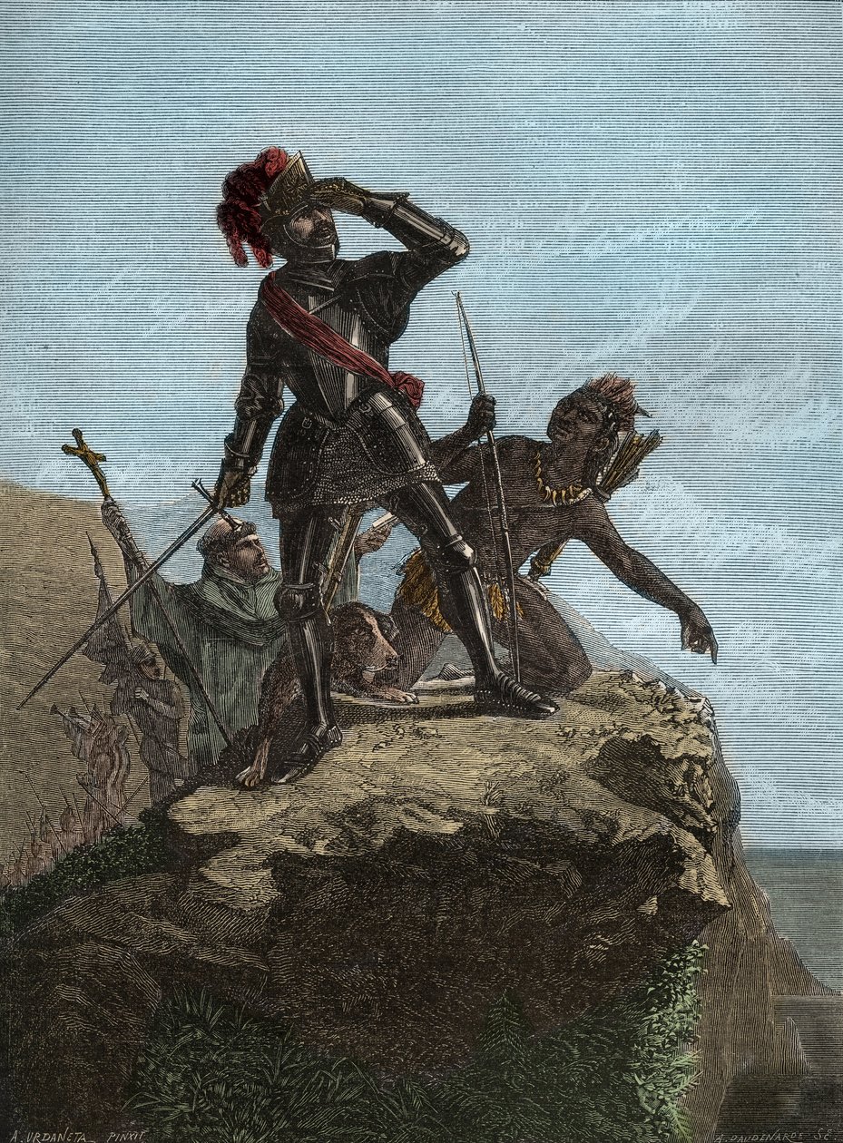 VASCO NUNEZ de BALBOA (1475-1519) - Spansk opdagelsesrejsende - Balboa opdager Stillehavet i 1513 - Conquete de l