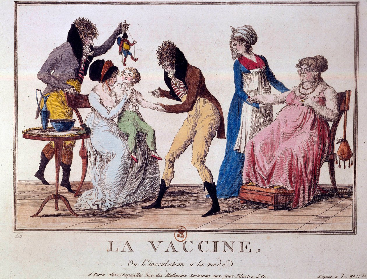 Vaccine eller podning er på mode. Stik fra begyndelsen af 1800-tallet. Paris, B.N. af Unknown artist