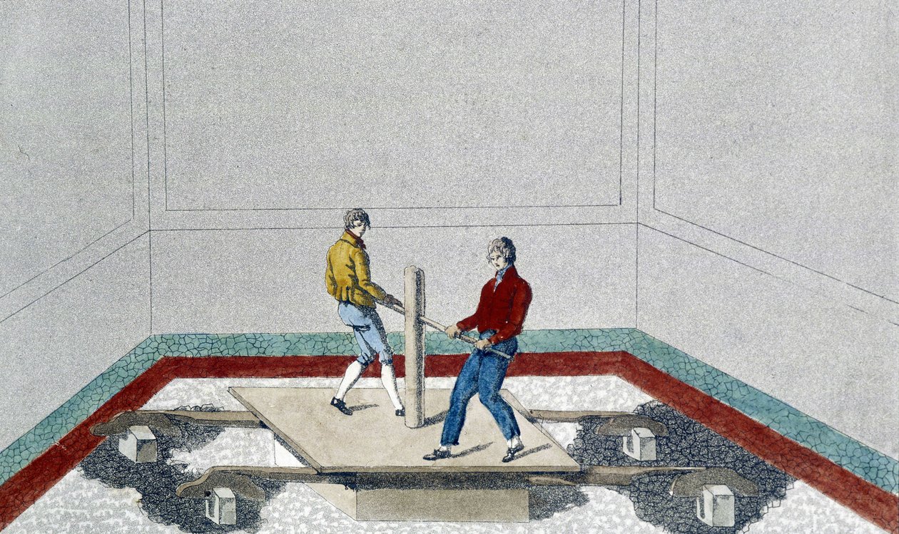 Venetiansk brolægning, marmor detailhandel af Unknown artist