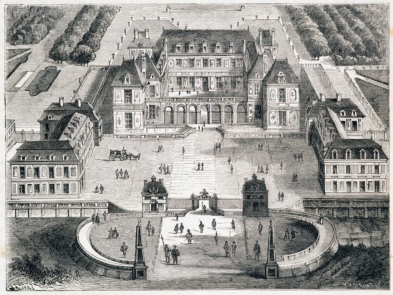 Versailles sous Louis XIII - gravering af Unknown artist