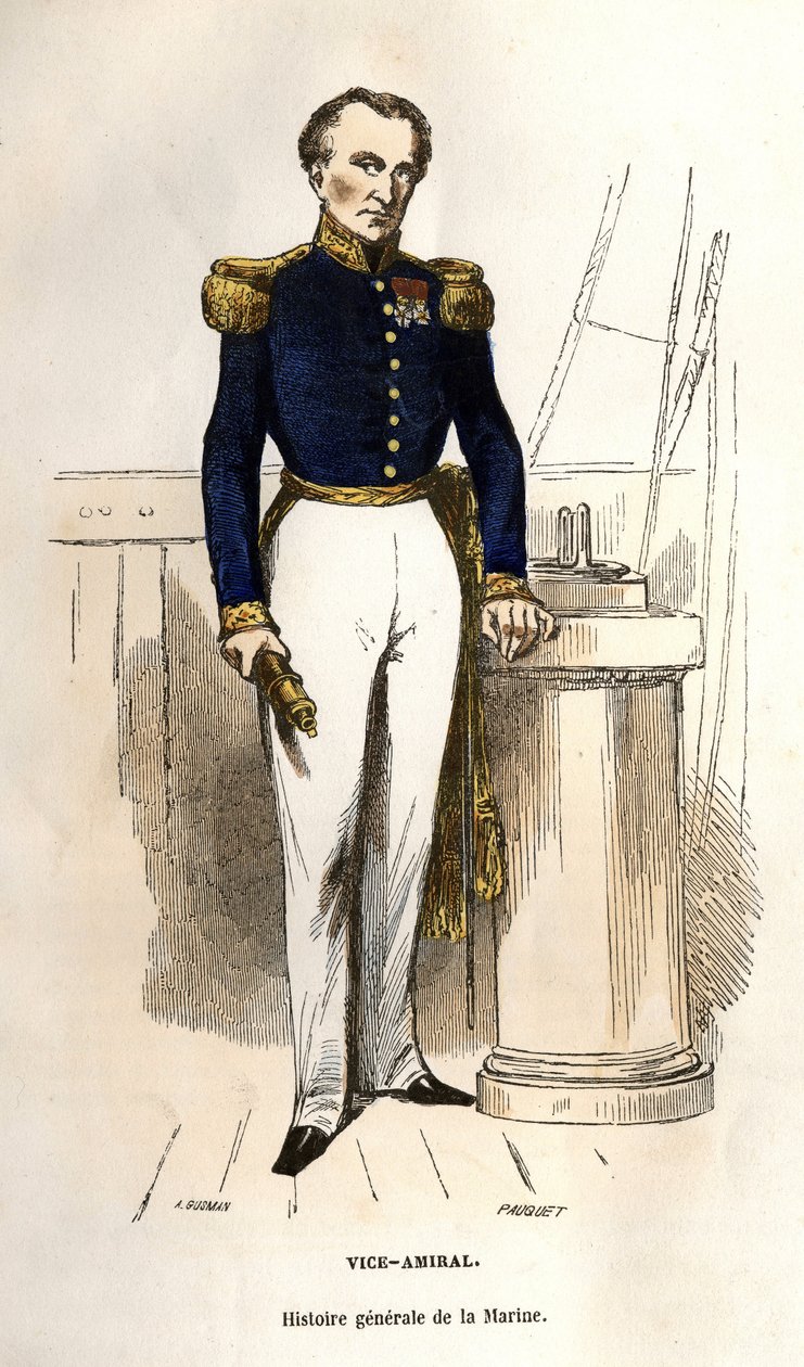Viceadmiral.I "Flådens almindelige historie"" af Van Tenac af Unknown artist