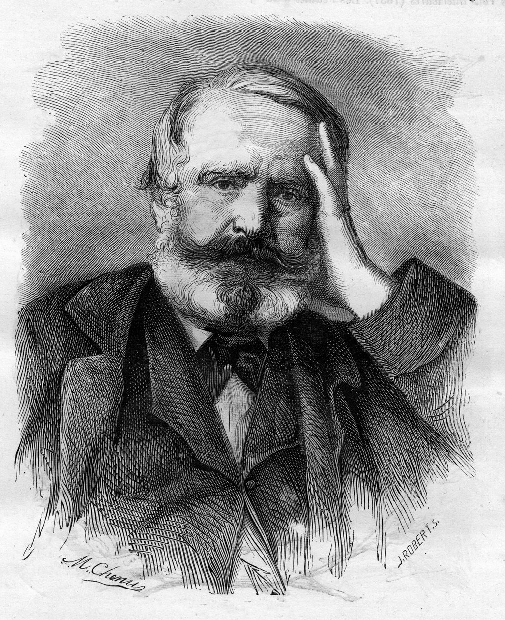 Victor Hugo (1802-1885), fransk forfatter, i 1866. af Unknown artist