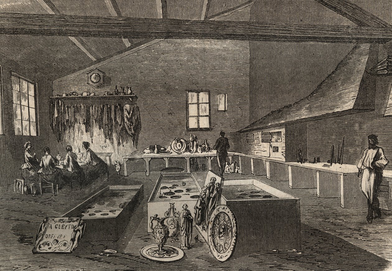Udsigt over hr. Gueytons galvaniseringsværksteder. af Unknown artist