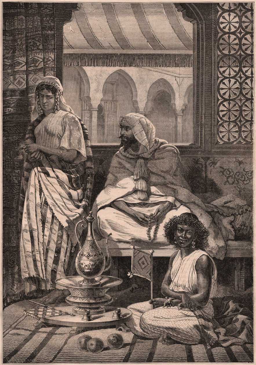 Udsigt over et harem i Tetouan, Marokko af Unknown