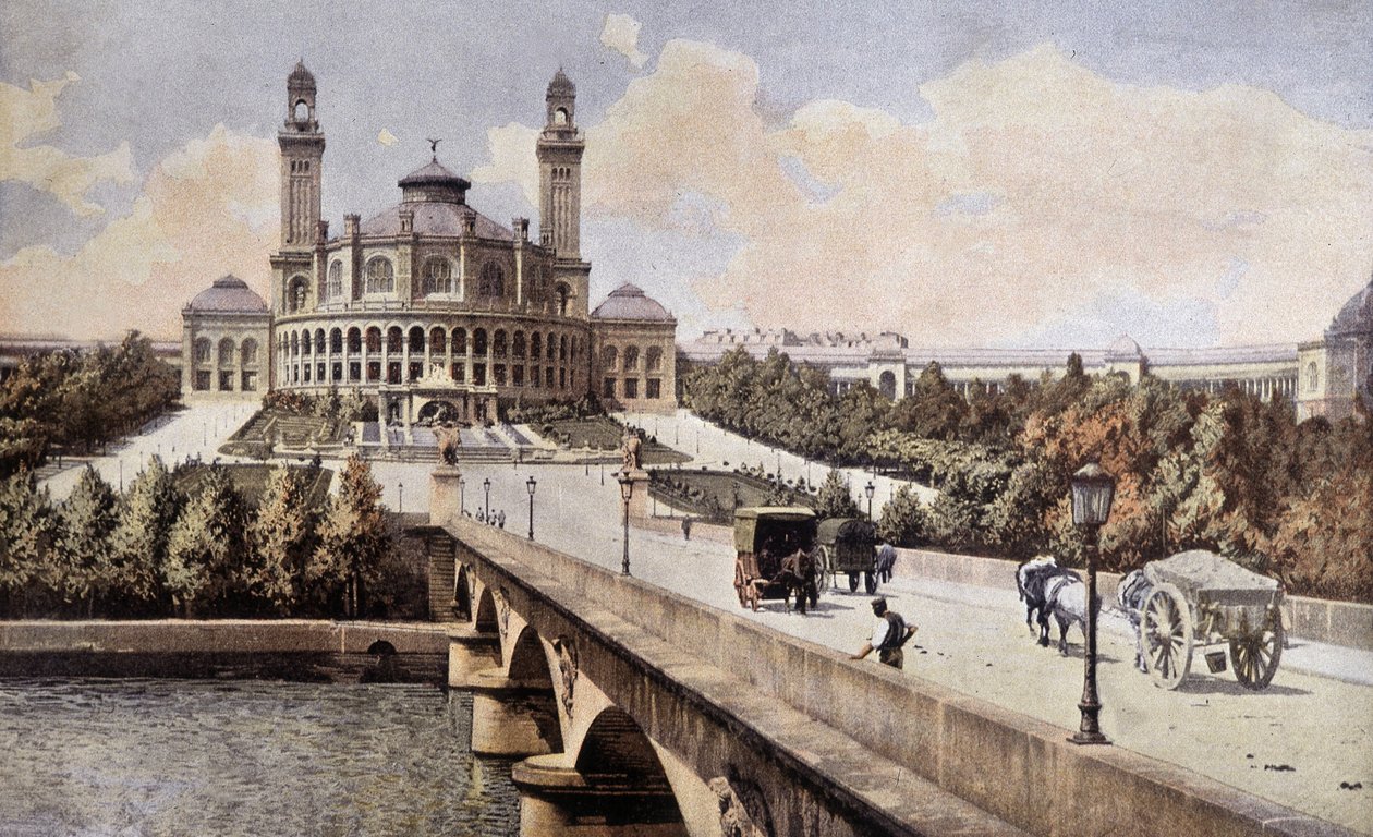Udsigt over Palais du Trocadero (Paris) i 1898. af Unknown artist