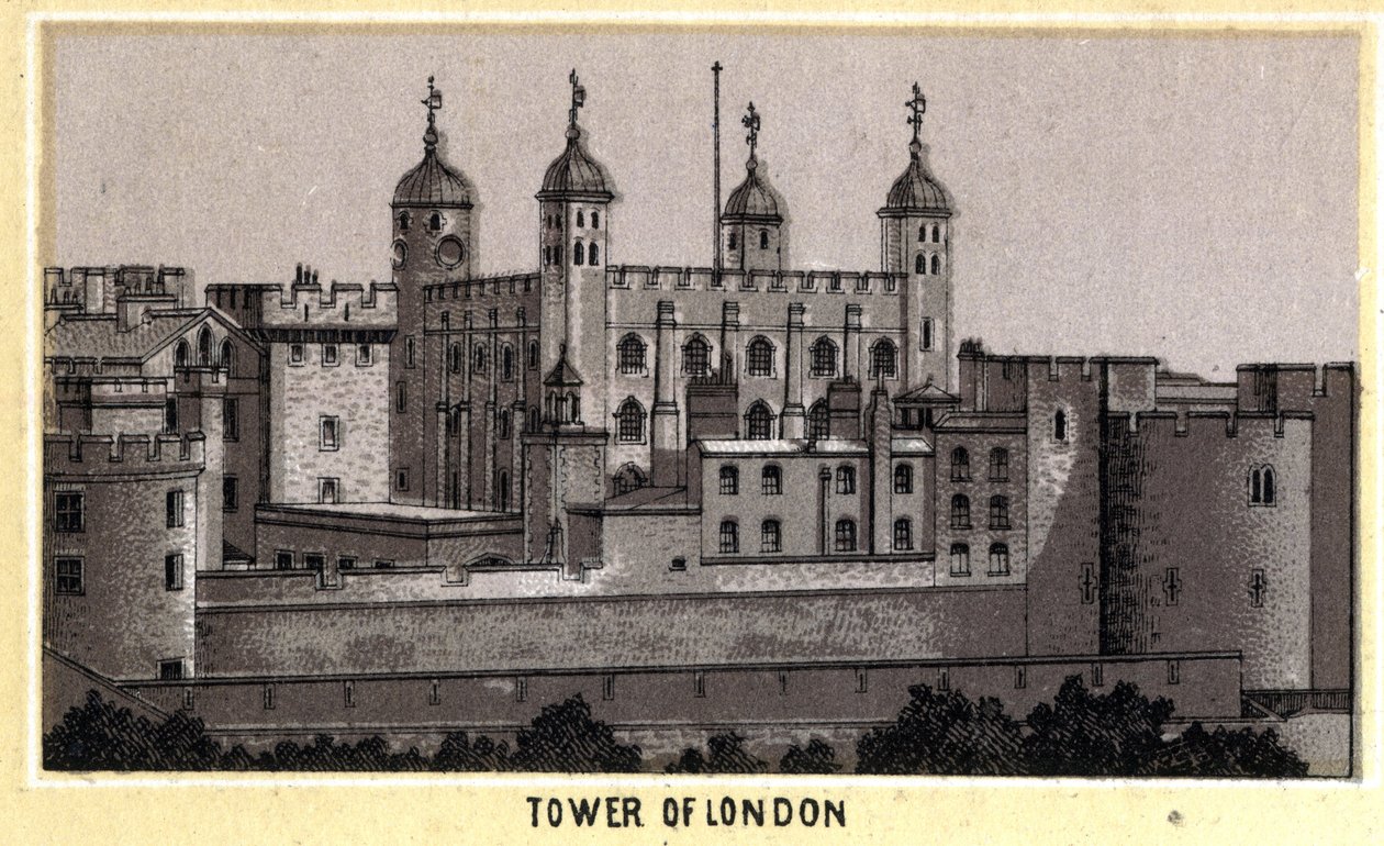Udsigt over Tower of London, tidligere fængsel, England af Unknown artist