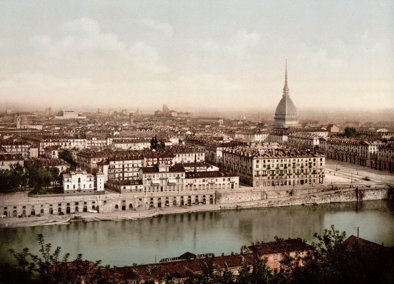 Udsigt over byen Torino (Torino) i Italien i 1890 af Unknown artist