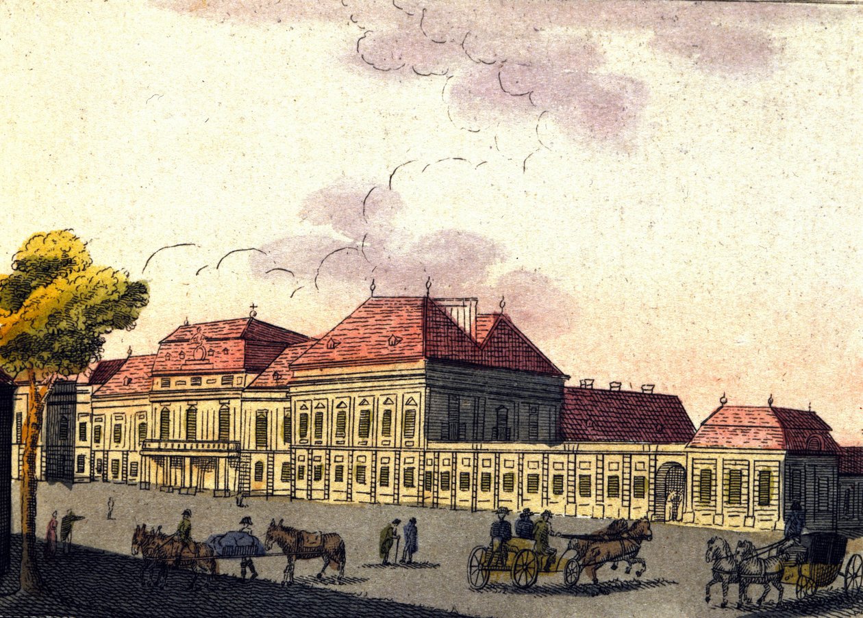 Udsigt over byen Wien i Østrig, gravering fra 1820 af Unknown artist