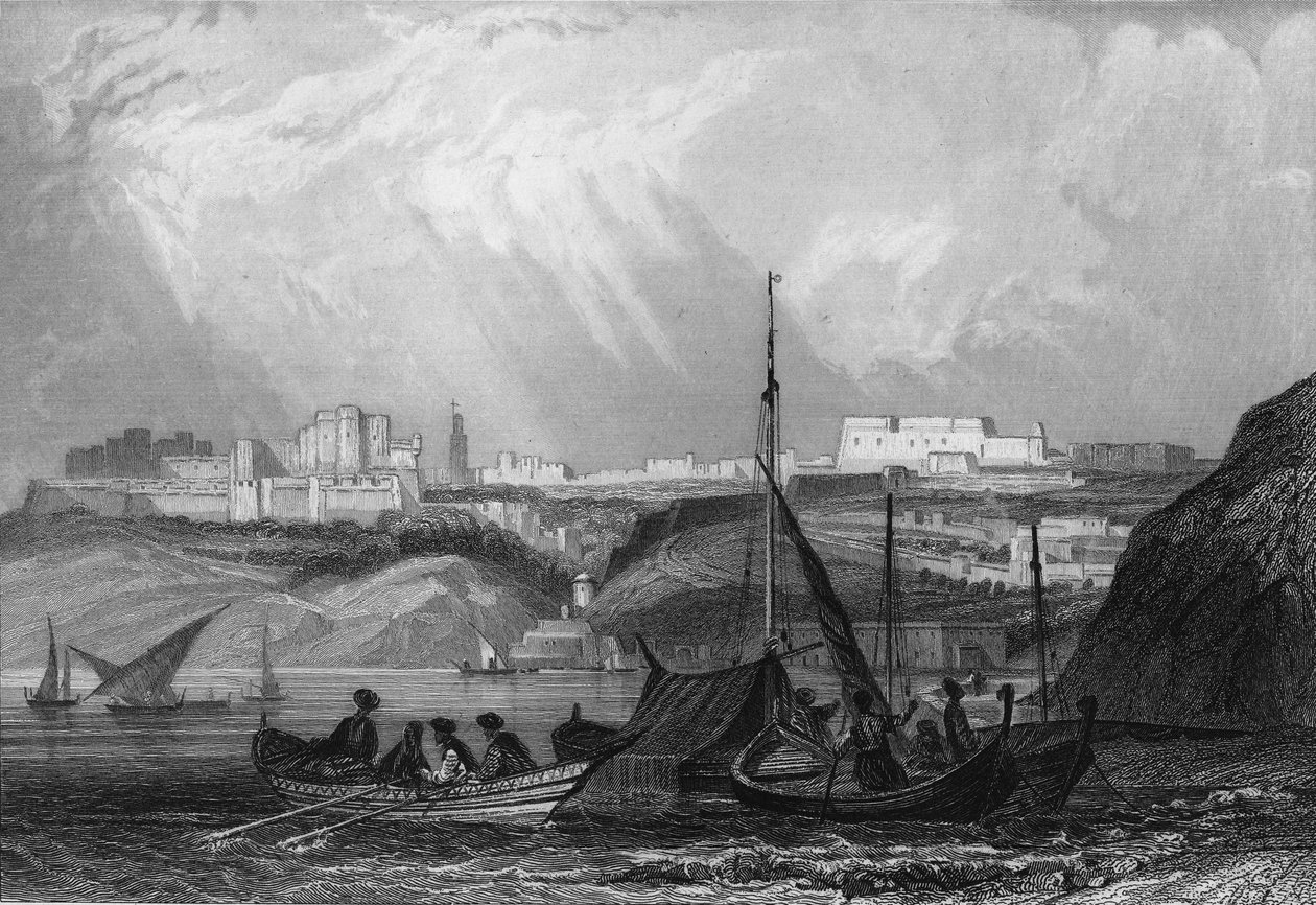 Udsigt over havnen i Oran, anden besættelseshavn efter Algier af den franske hær i 1830, i "L