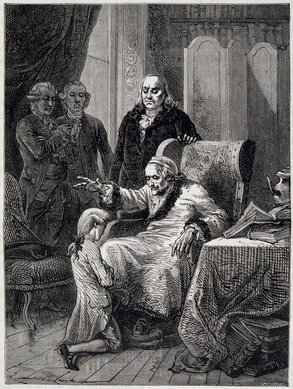 Voltaire benching Franklins barnebarn - i "" L