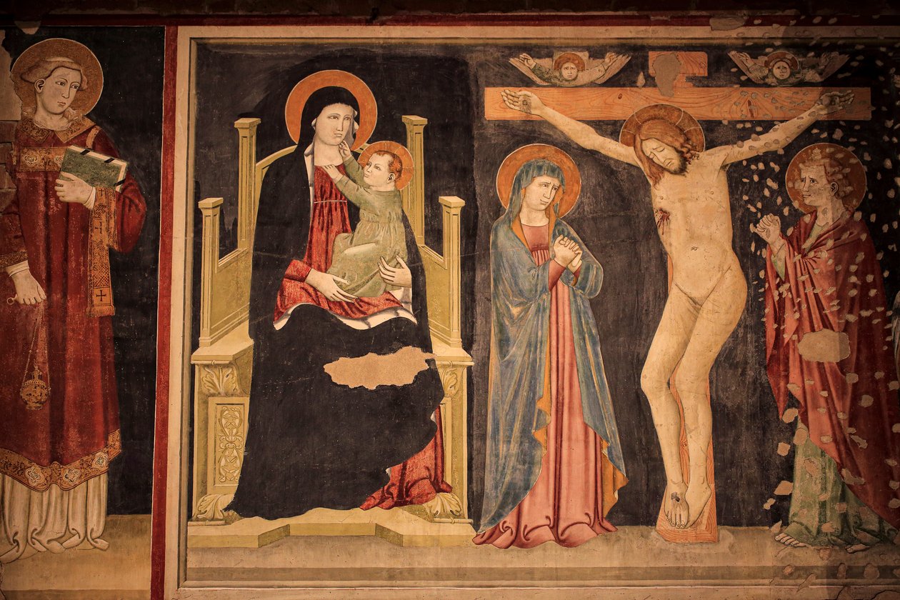 Vægfresker i San Zeno Maggiore. Verona af Unknown artist