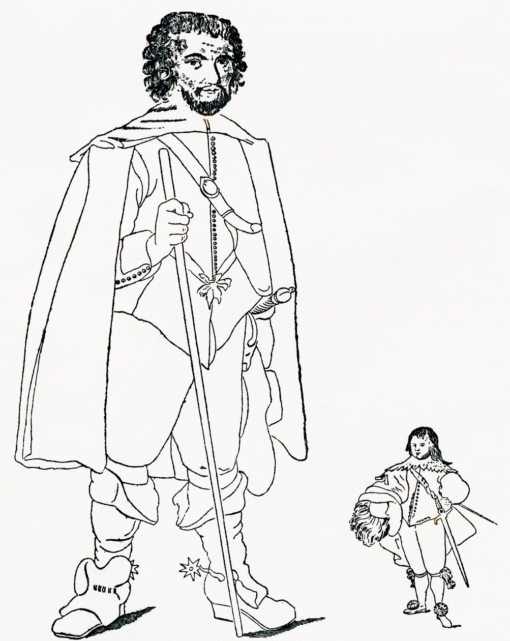 Walter Parsons og Sir Jeffrey Hudson, fra The Strand Magazine udgivet i 1894. af Unknown artist