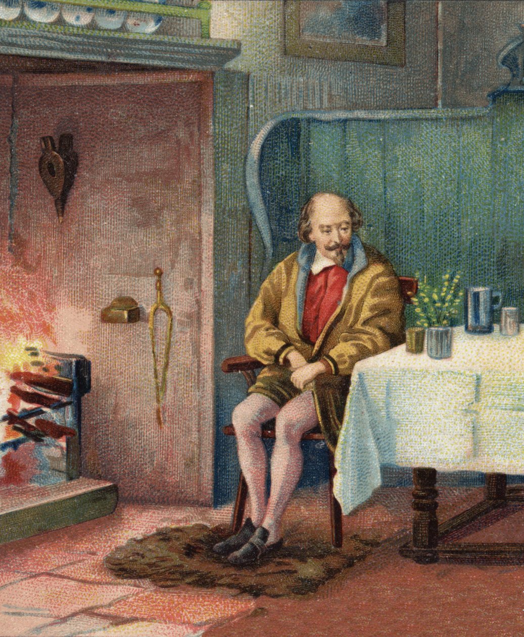 William Shakespeare (1564-1616), engelsk dramatiker. af Unknown artist