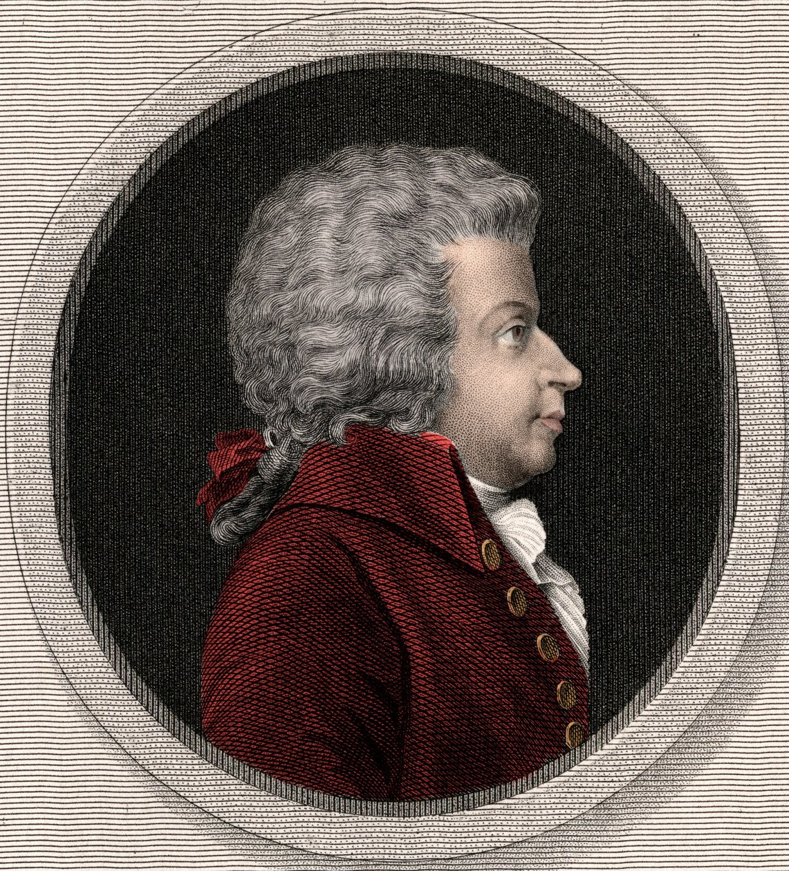 Wolfgang Amadeus Mozart 1756-1791 - stik - 1800-tallet af Unknown artist