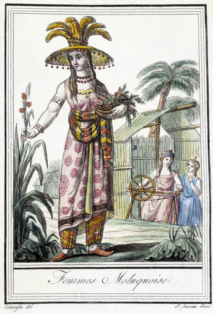 Kvinde fra Molukkerne (Indonesien). af Unknown artist