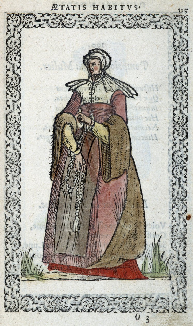 Woman picarde - i "" Habits et effigies"" af Jean Sulperius af Unknown artist