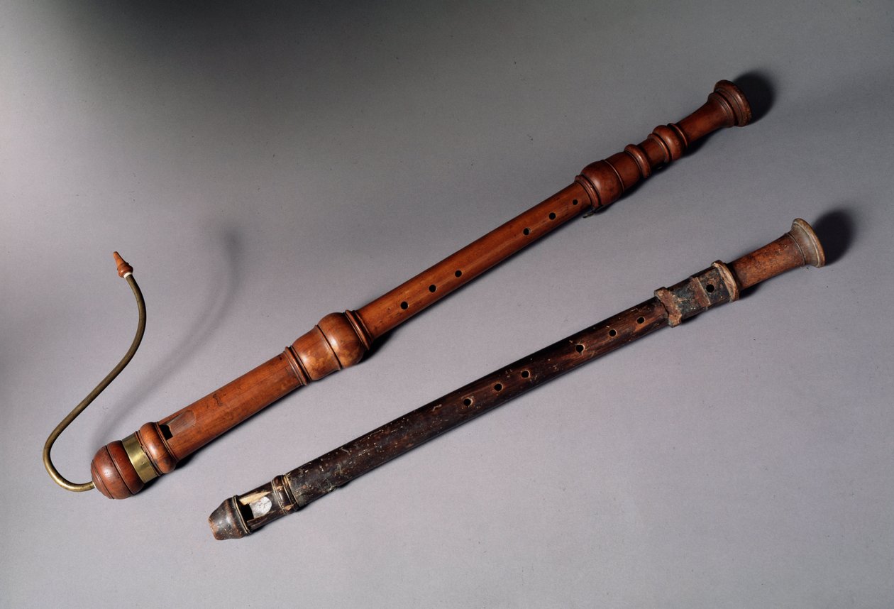Træblæsermusikinstrument: blokfløjte af Unknown artist