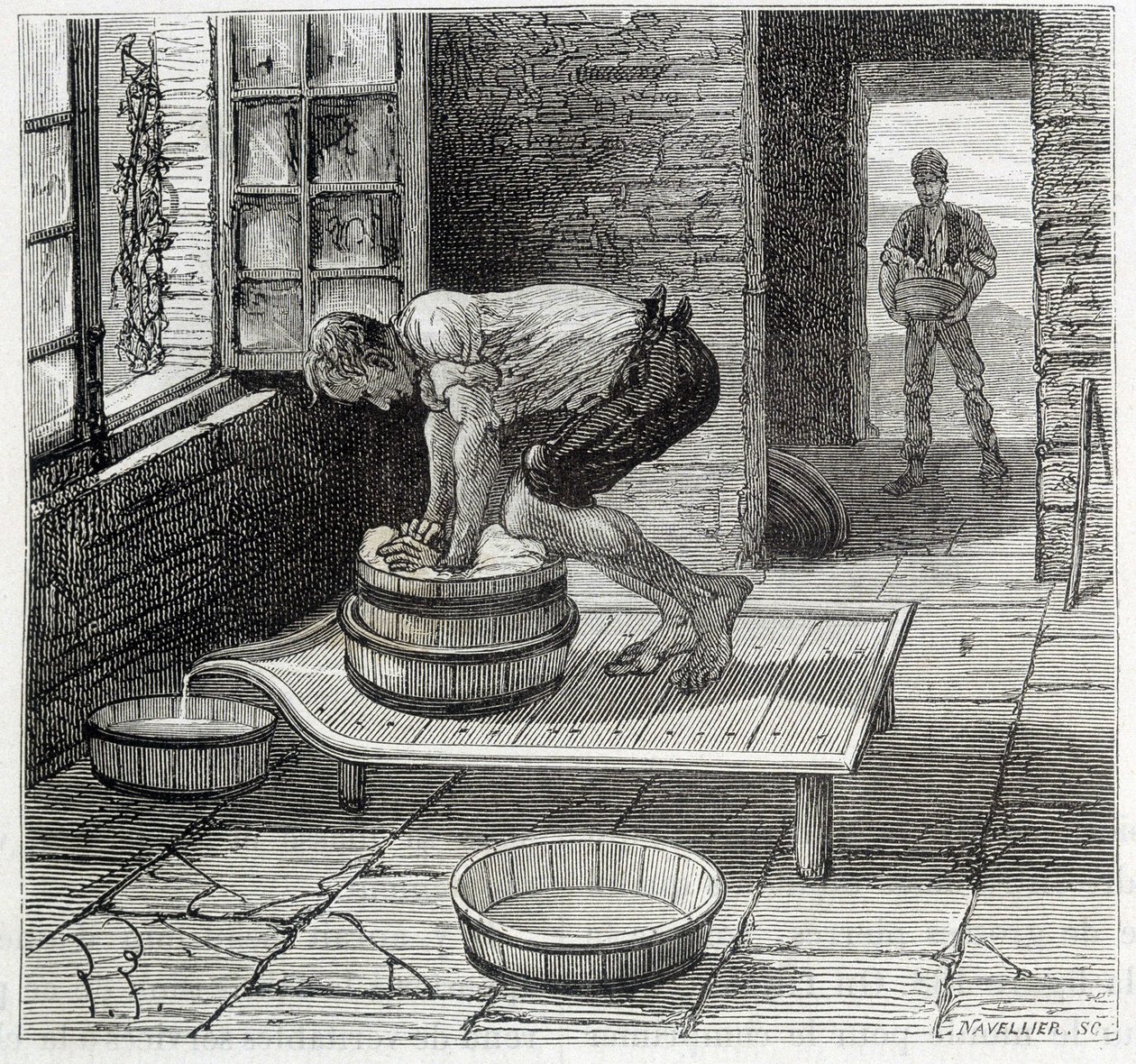 Tommes værk af en ostemager fra Auvergne - i "" Industriens vidundere"" af Louis Figuier af Unknown artist