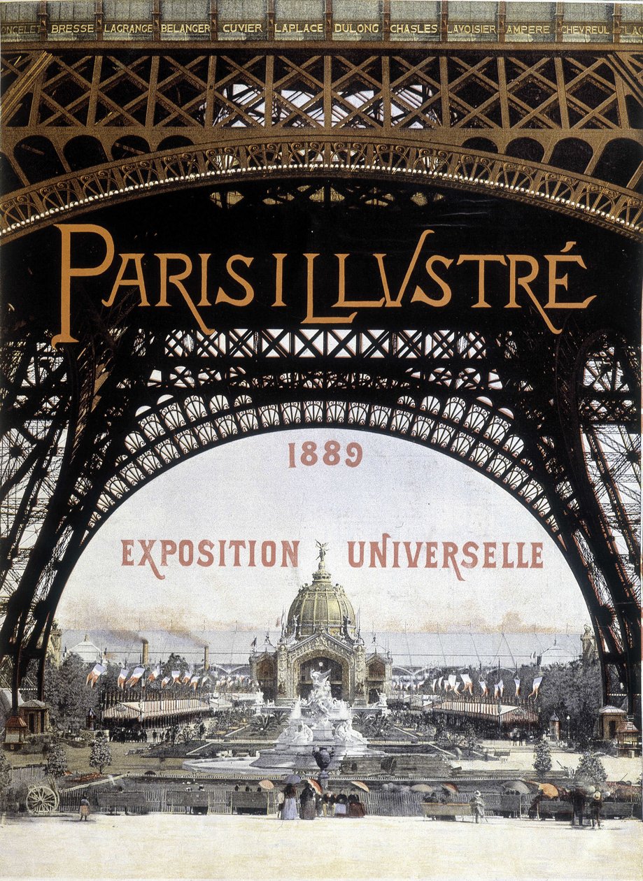 Verdensudstilling i Paris i 1889 i "" Paris illustreret ". af Unknown artist