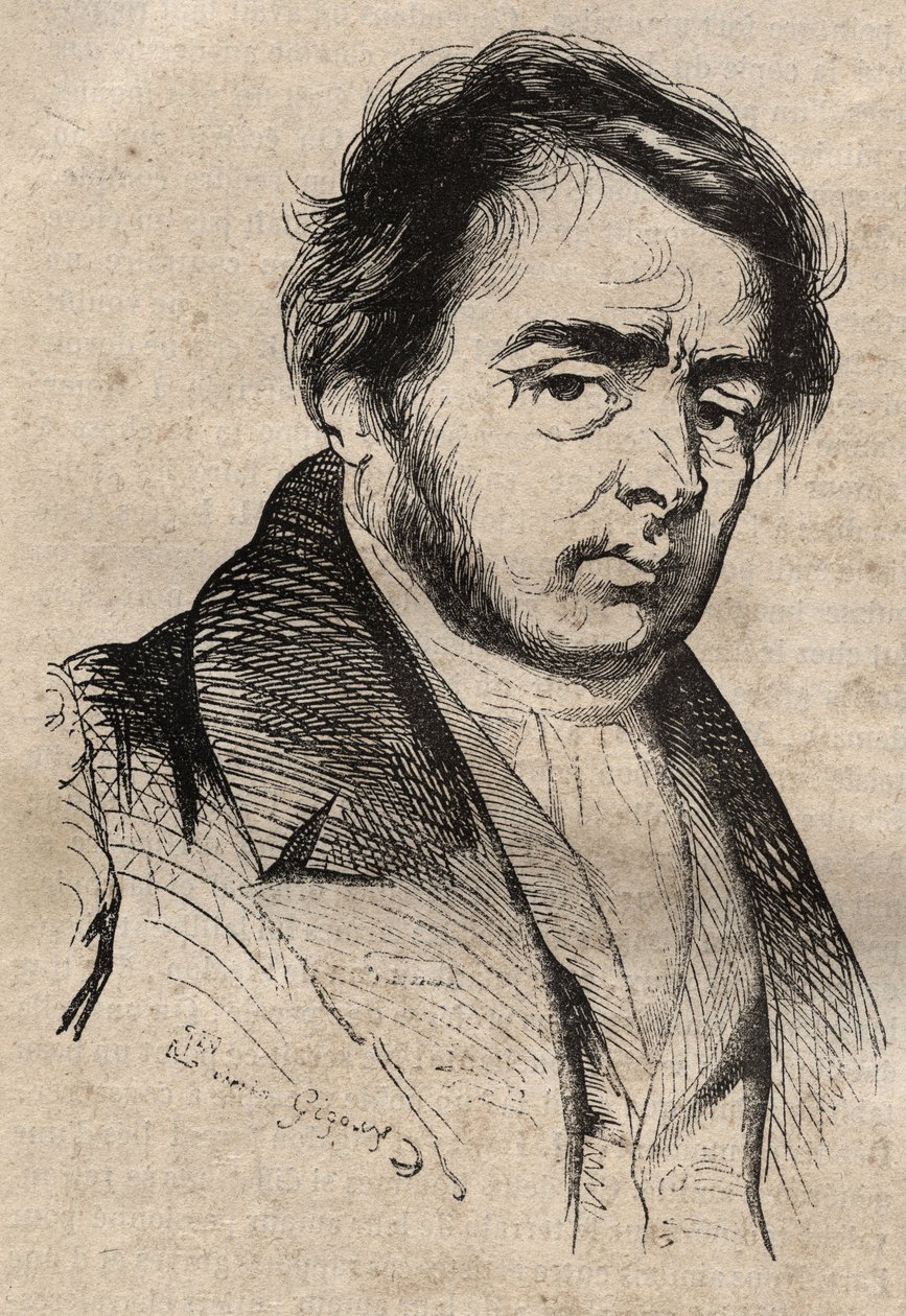 Xavier Sigalon (1787-1837) maler, gravering af Unknown artist