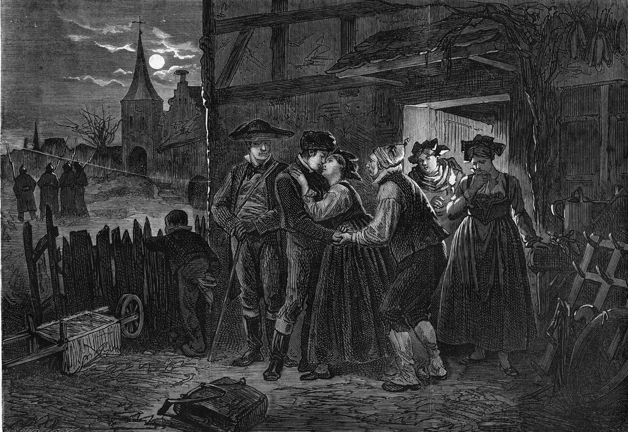 Unge Alsace emigrerede for at undslippe preussisk militærtjeneste. af Unknown artist