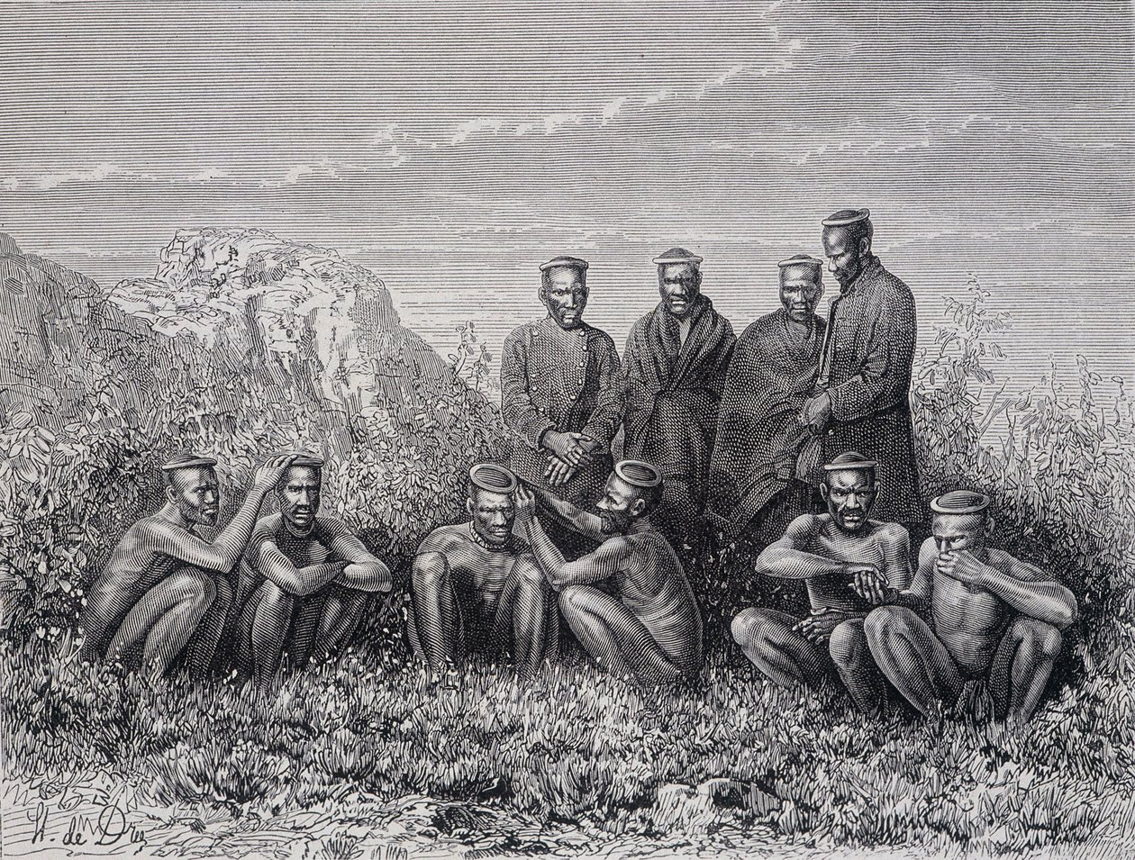 Zulu Cafres (Ring-Kop stamme) af Unknown artist