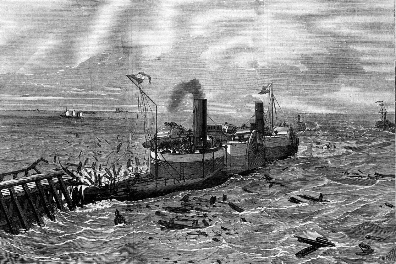 båd designet mod søsyge af Henry Bessemer (1813-1898). af Unknown artist