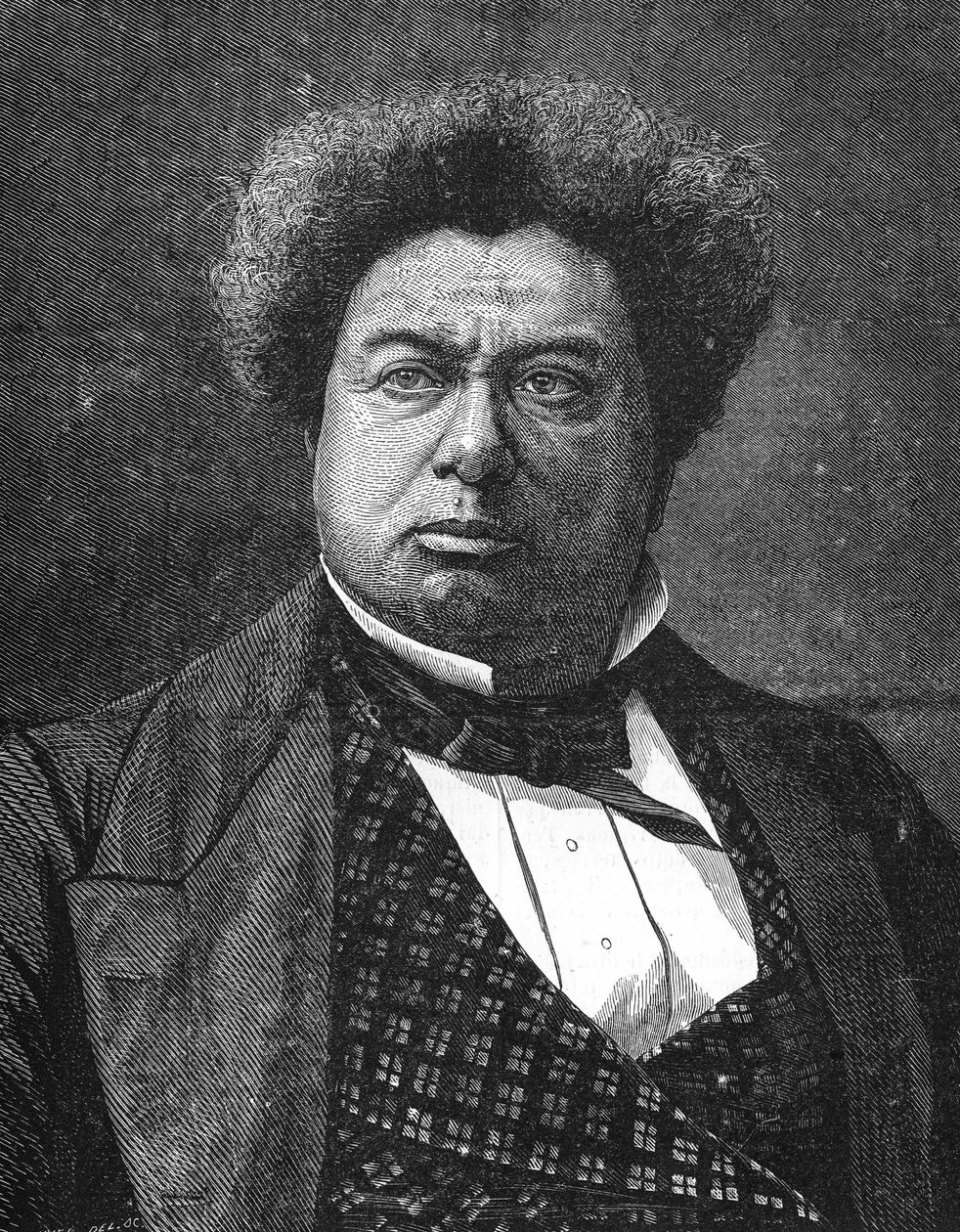 portræt Alexandre Dumas far. Fransk romanforfatter og dramatiker (1802 til 1870). af Unknown artist