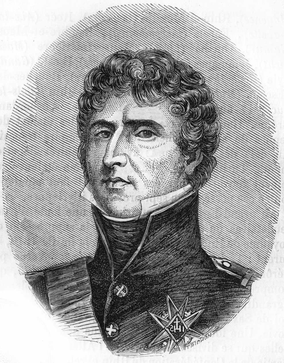 portræt Charles John - Baptist Bernadotte (1763-1844), marskal af Frankrig, kong Charles XIV af Sverige og Norge. af Unknown artist