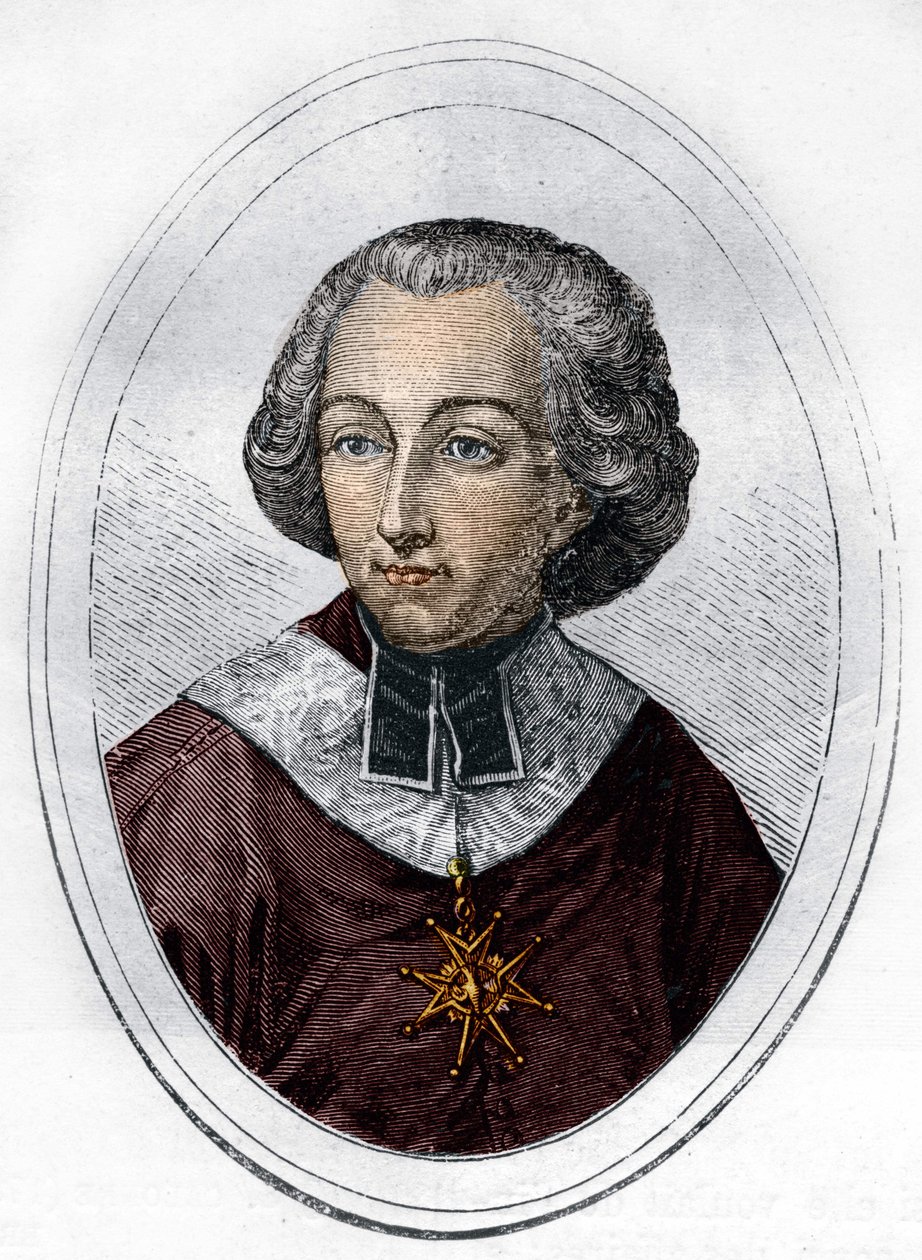 portræt Etienne de Loménie de Brienne (1727-1794), fransk prælat og politiker. Stik fra 1866. af Unknown artist