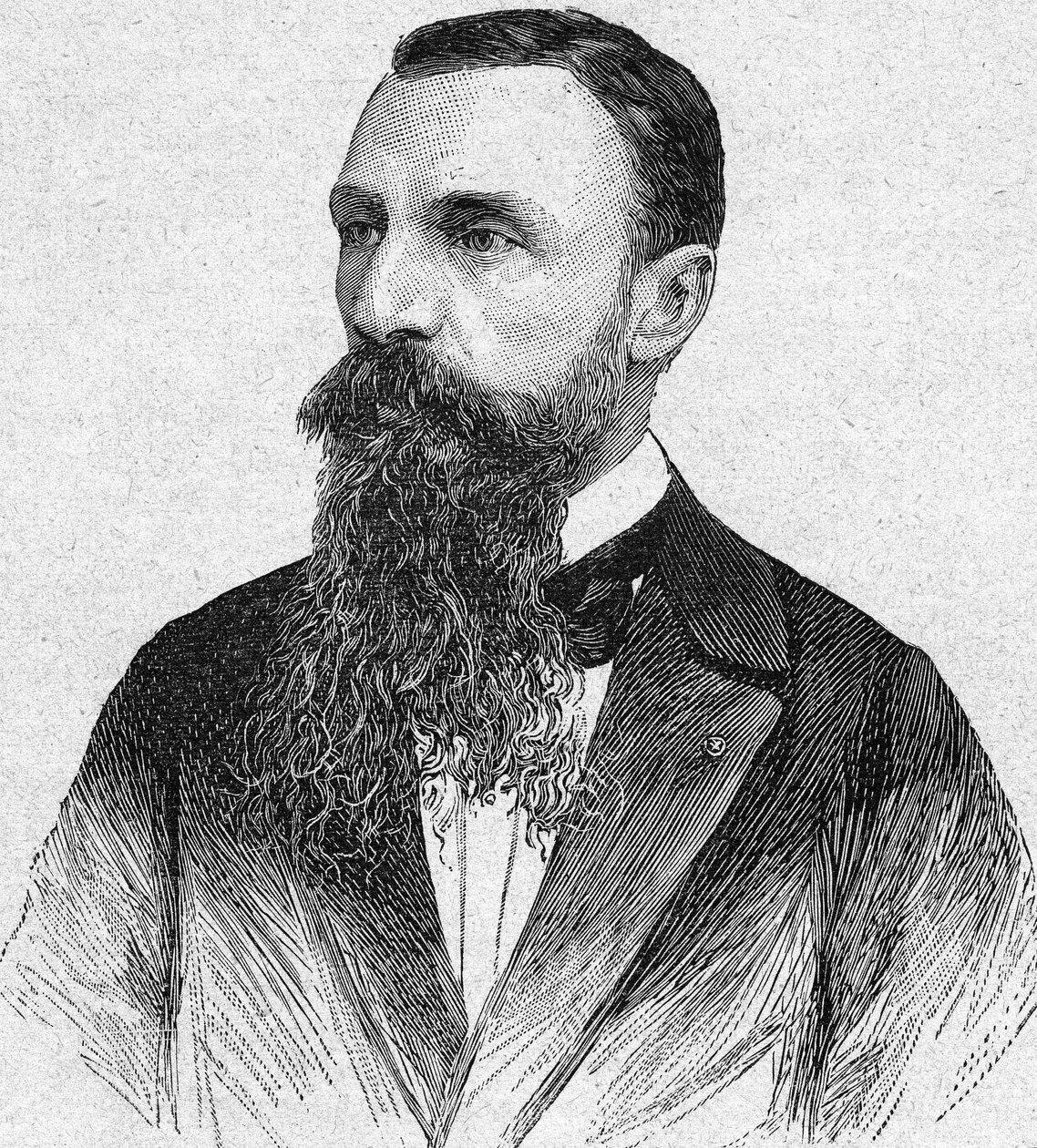 portræt af Auguste Pavie. Fransk opdagelsesrejsende og diplomat (1847 til 1925). gravering af 1893. af Unknown artist