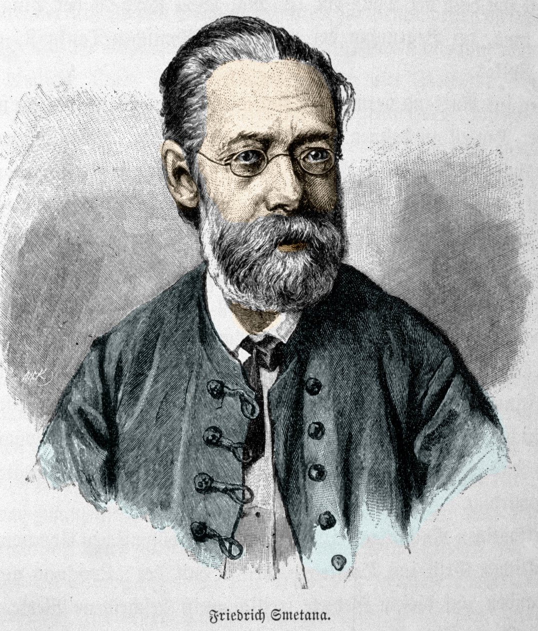 portræt af Bedrich Smetana (1824-1884), tjekkisk komponist og pianist. af Unknown artist