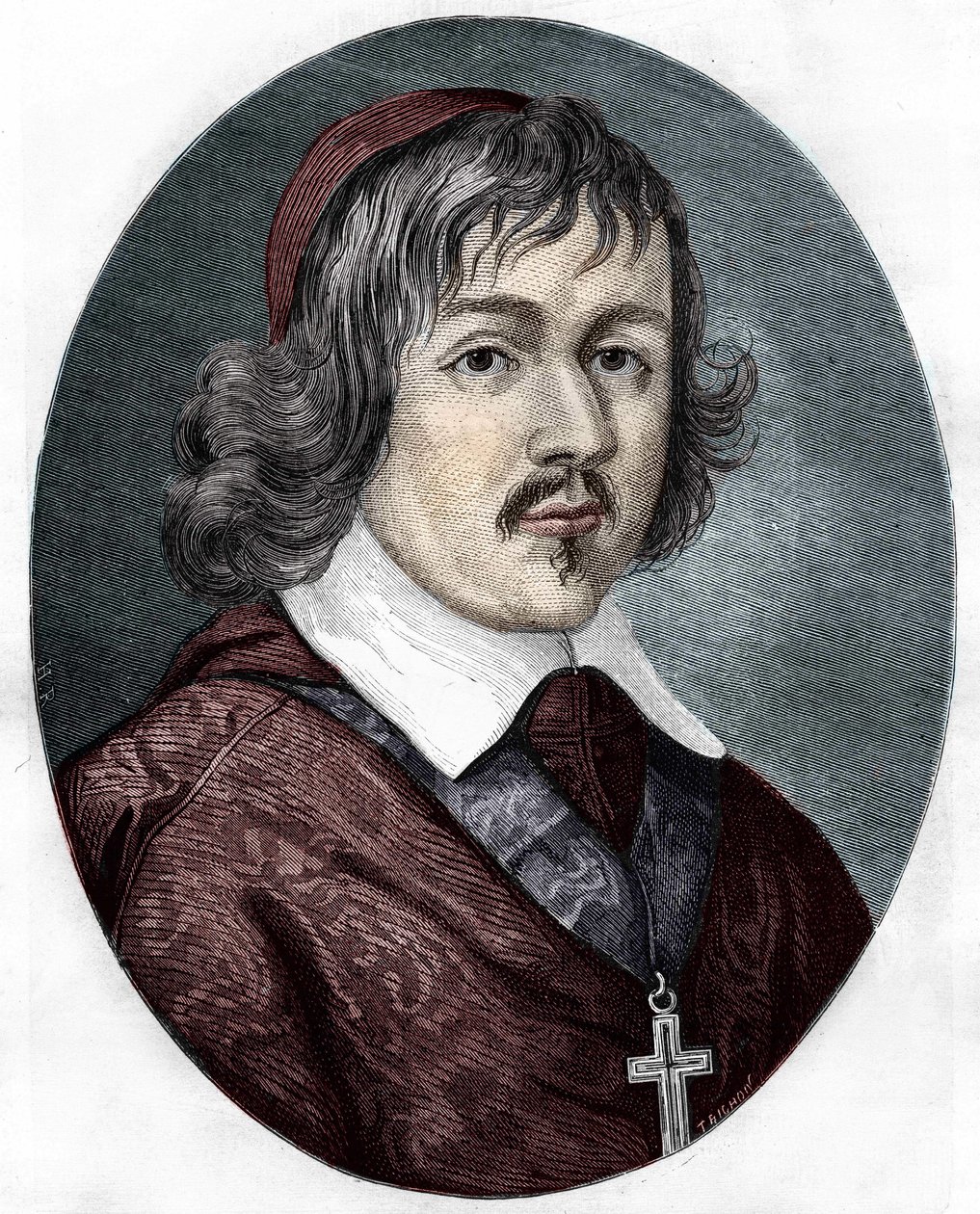 portræt af kardinal de Retz (Jean Francois Paul de Gondi (Jean-Francois-Paul de Gondy) (1614-1679), Coadjutor for Archeveque of Paris, fransk forfatter og politiker. af Unknown artist