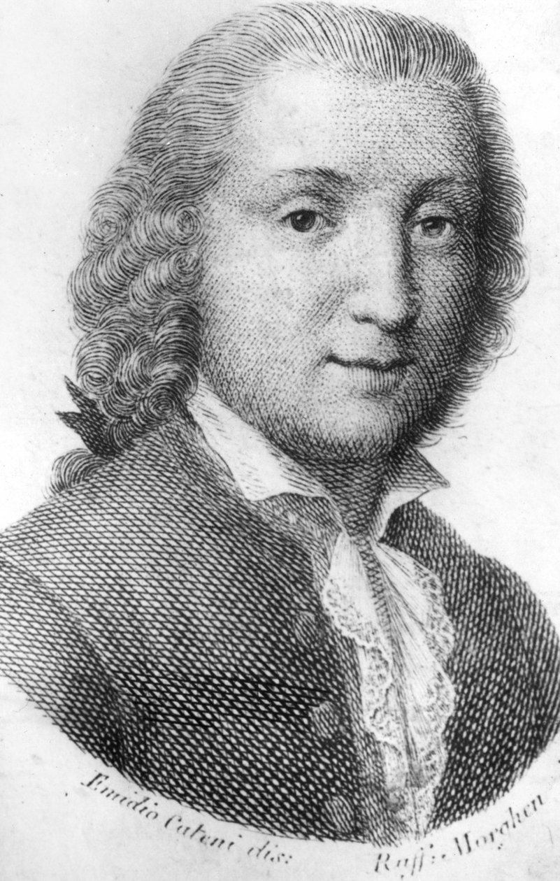 portræt af Carlo Goldoni (1707-1793), italiensk dramatisk forfatter. af Unknown artist