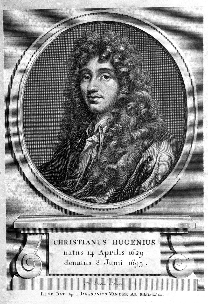 portræt af Christiaan Huygens. hollandsk fysiker og matematiker (1629 til 1695). 1800-tals gravering af Unknown artist