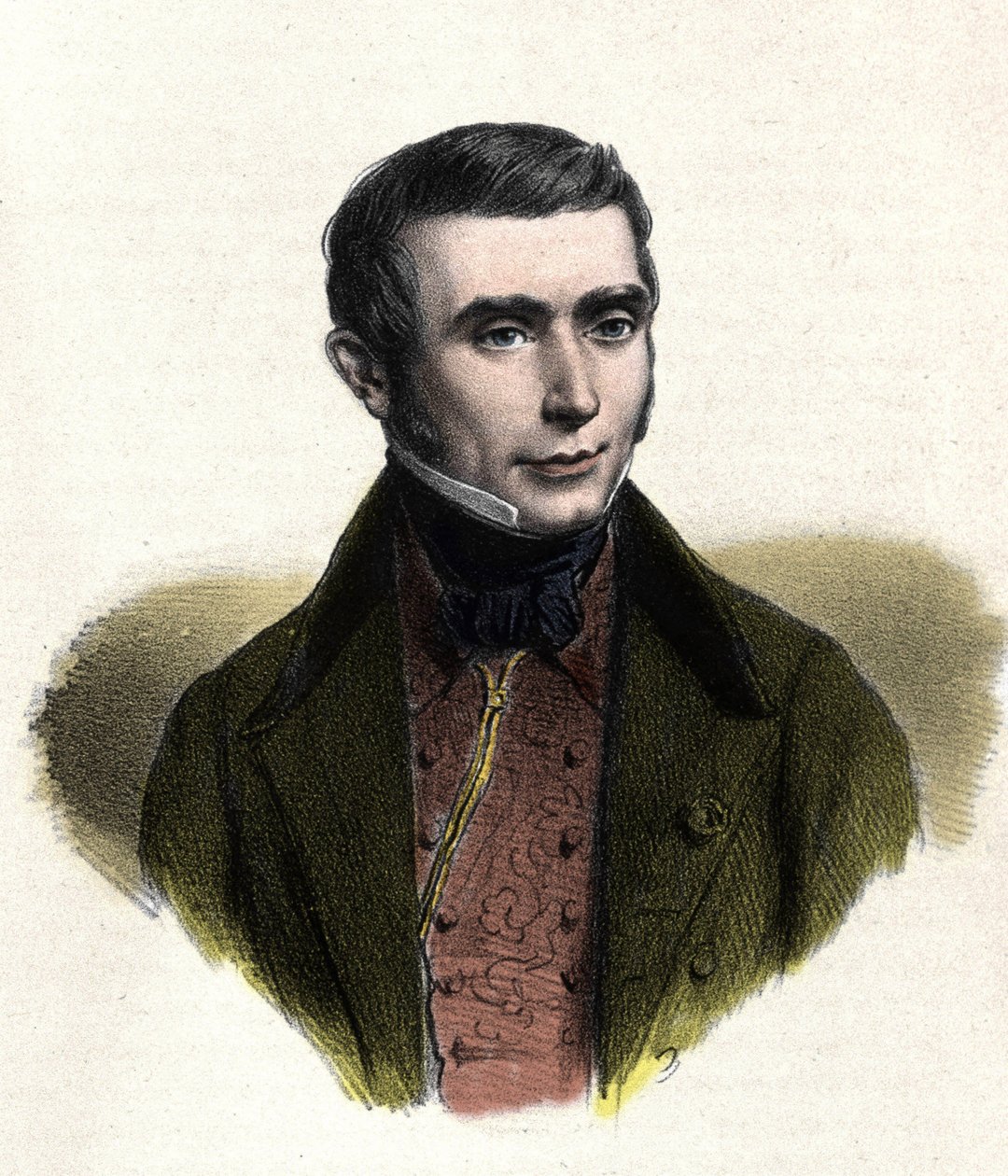 portræt af Eugene Scribe (1791-1861), fransk forfatter til komedier om moral. af Unknown artist