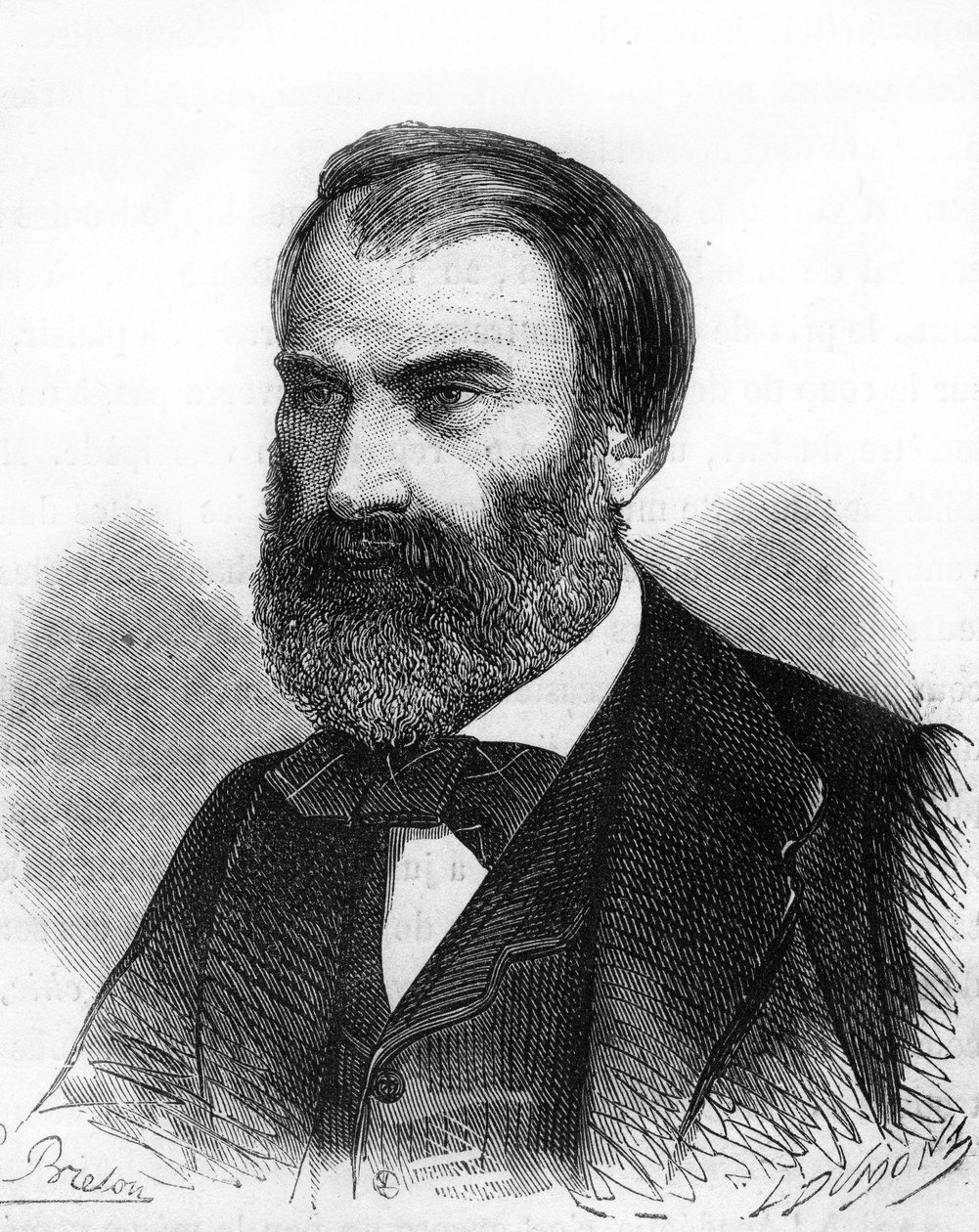 portræt af Eugène Pelletan. Fransk politiker (1813 til 1884). af Unknown artist
