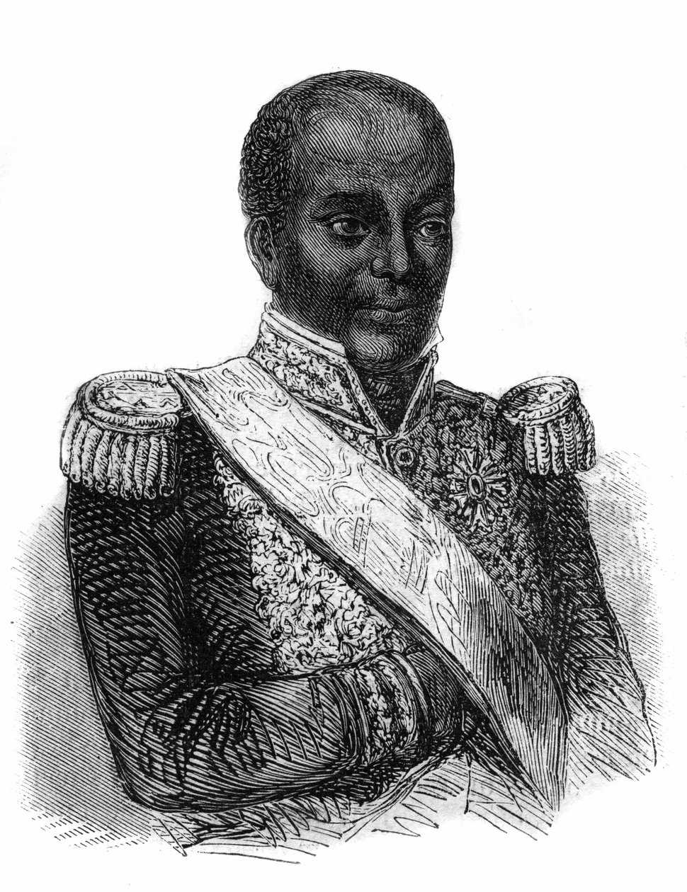 portræt af Faustin Soulouque (1782-1867), præsident (1847-1849) og kejser (1849-1859) af Haiti under navnet Faustin I. af Unknown artist