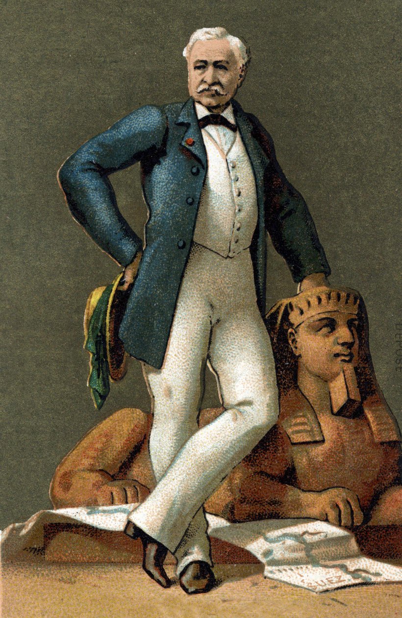portræt af Ferdinand de Lesseps (1805-1894), fransk diplomat og administrator, i 1885. af Unknown artist