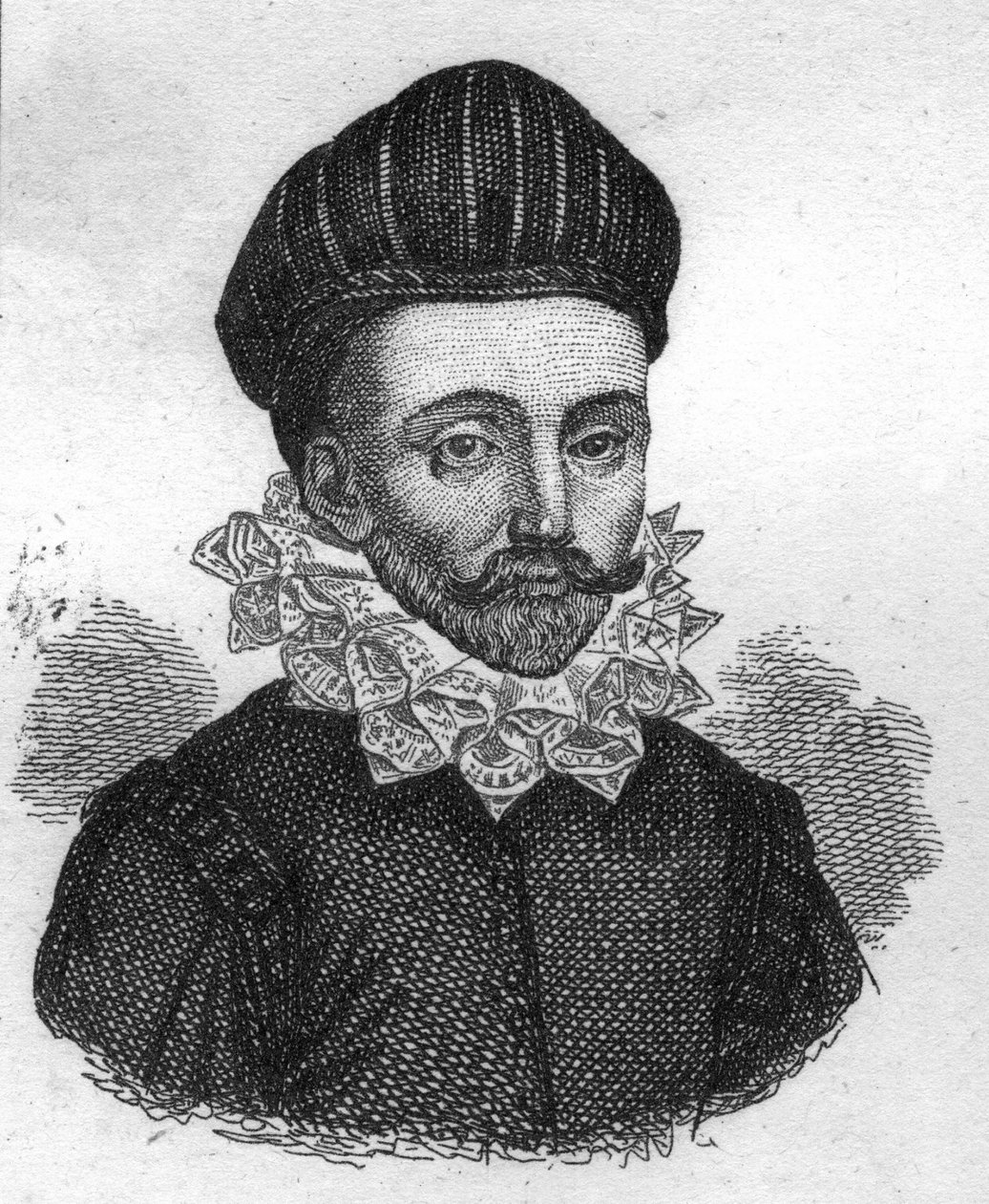 portræt af François GAUCHER, dit Scevole de SAINT MARTHE. Fransk forfatter fra det 16. århundrede. Stik af 1835. af Unknown artist