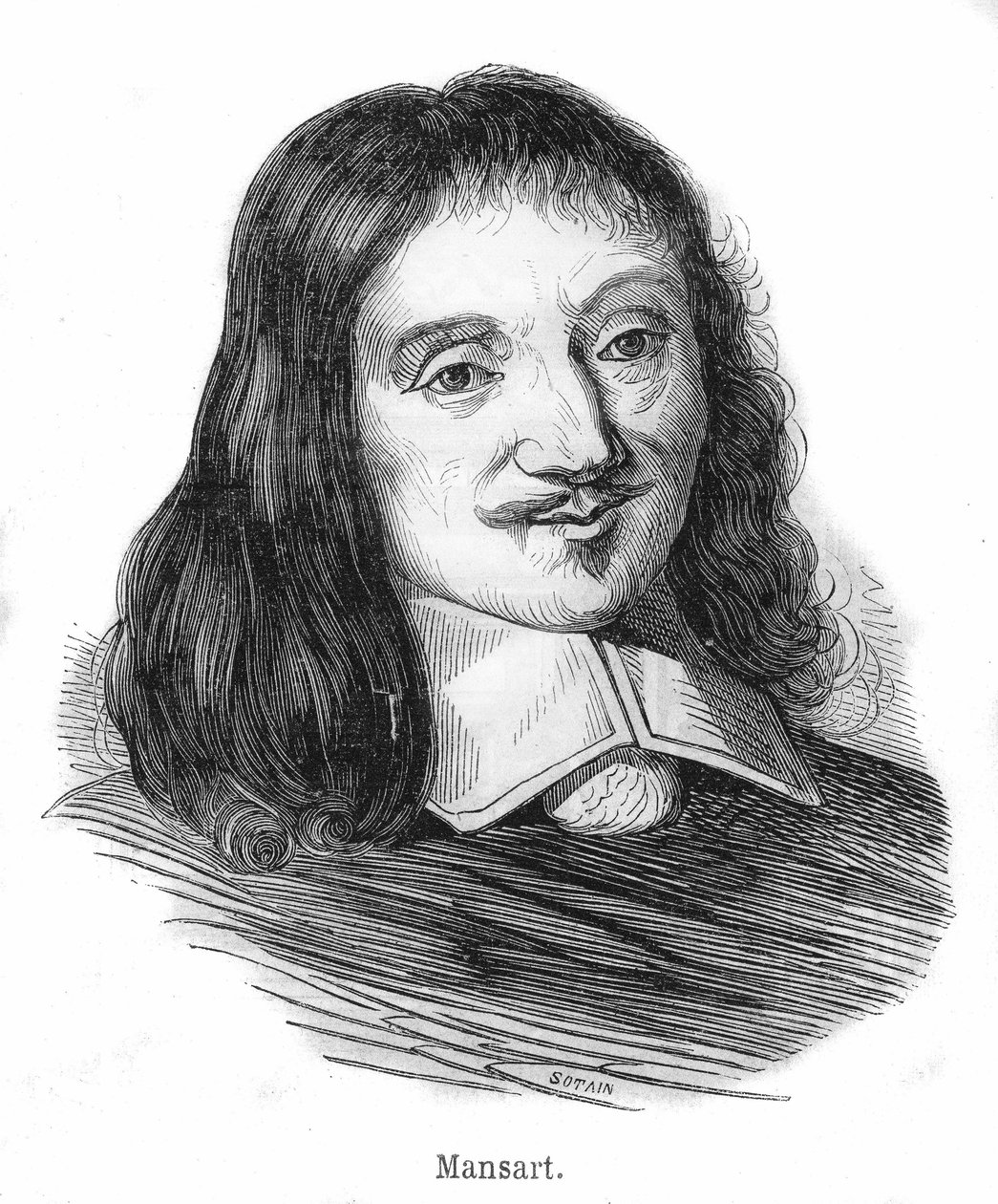 portræt af François Mansart (1598-1666), fransk arkitekt. af Unknown artist